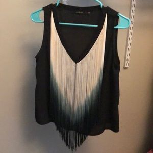 Ark & co sleeveless fringe top